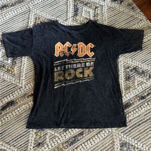Vintage Canvas AC/DC Let There Be Rock Oversized Tee